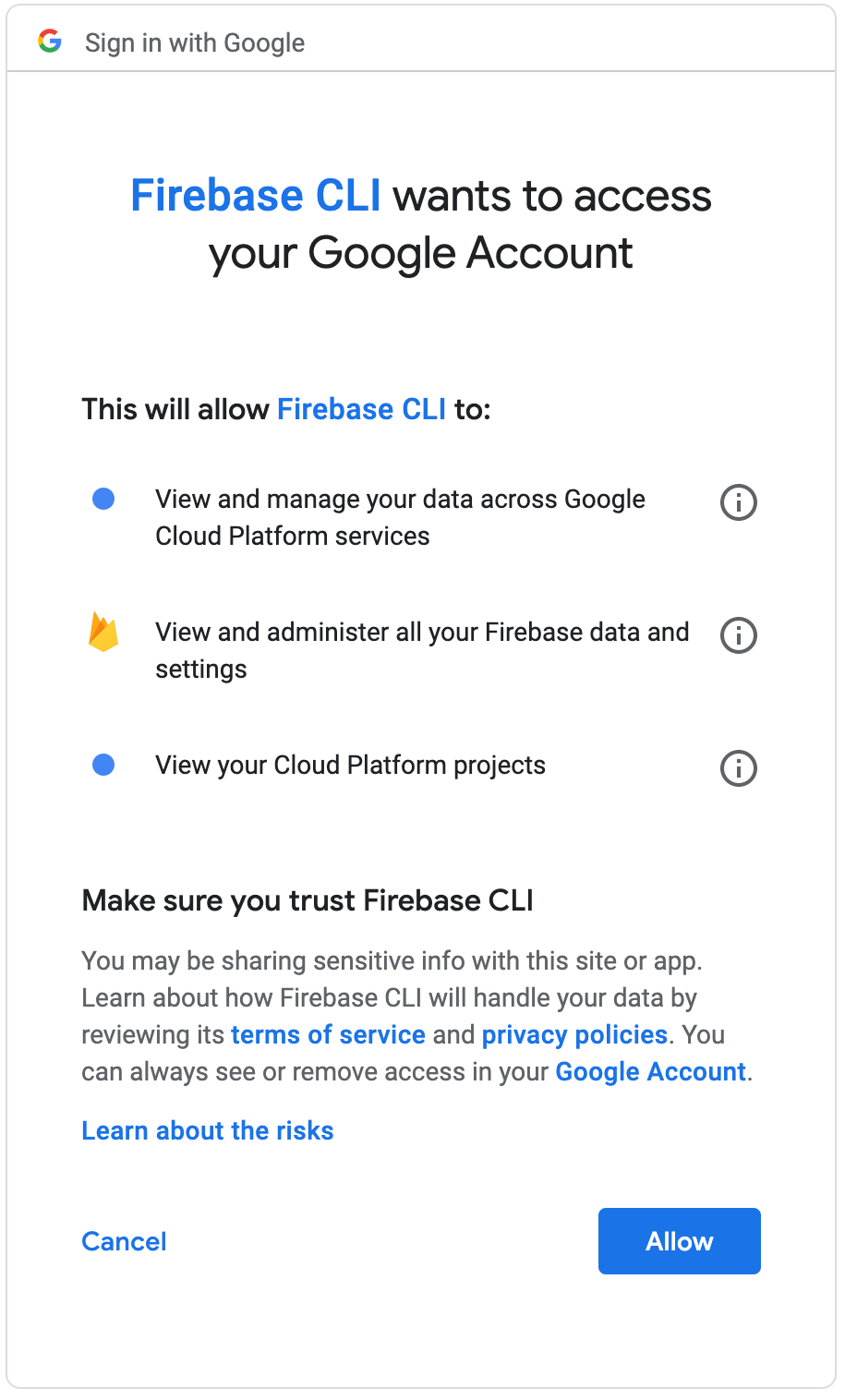 Firebase login
